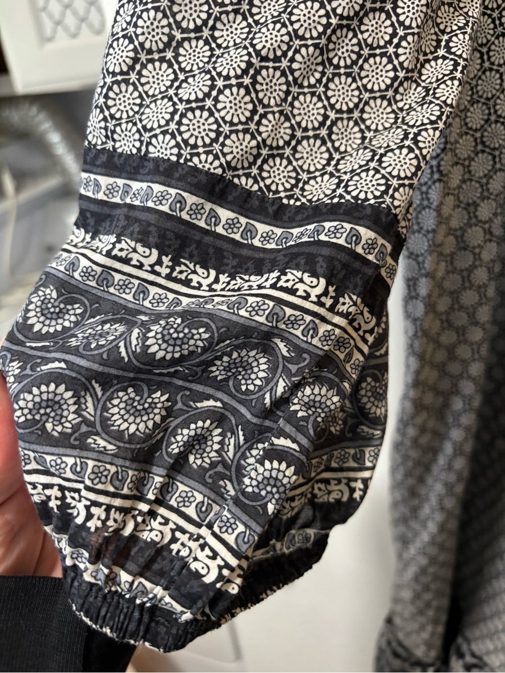 Anna Sui Uniqlo Boho Peasant Cotton Floral Paisley 3/4 Sleeves Tunic Dress Sz L - Picture 6 of 9